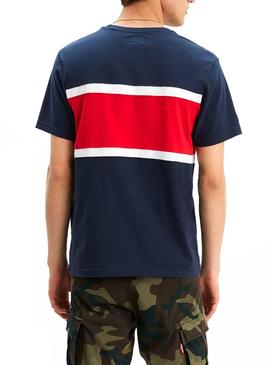 Camiseta Levis Colorblock Marino Hombre