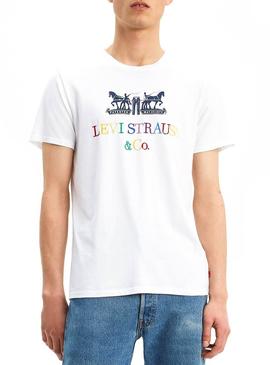 Camiseta Levis HorseLogo Blanco Hombre
