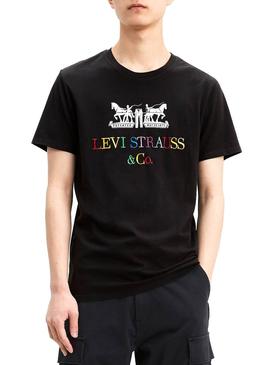 Camiseta Levis Horse Logo Negro Hombre