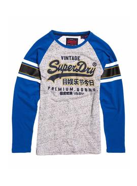 Camiseta Superdry Premium Goods Gris Hombre 