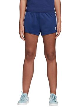 Short Adidas 3Stripe Azul Mujer