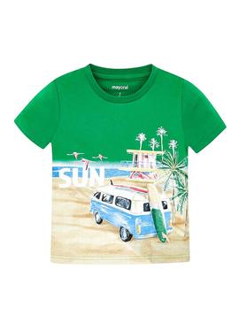 Camiseta Mayoral Furgo Verde Niño