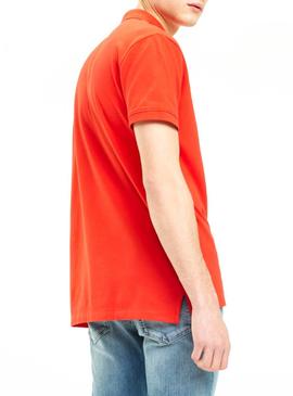 Polo Tommy Jeans Classics Solid Rojo Hombre