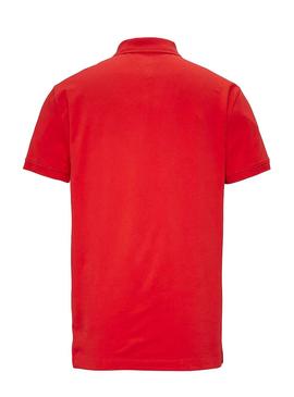 Polo Tommy Jeans Classics Solid Rojo Hombre