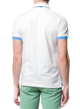 Polo Hackett Geo Swim Blanco Hombre