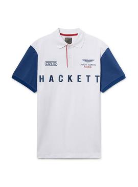 Polo Hackett AMR Wings Blanco Hombre