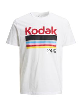 Camiseta Jack and Jones Nap Kodak Blanco Hombre