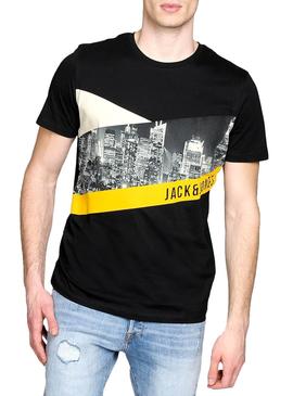 Camiseta Jack and Jones Gem Negro Hombre