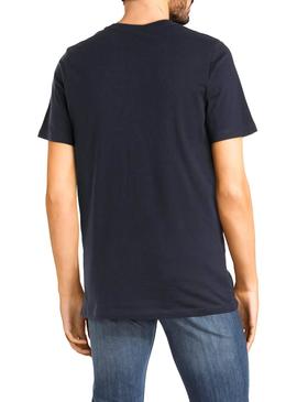 Camiseta Jack and Jones Veggie Marino Hombre