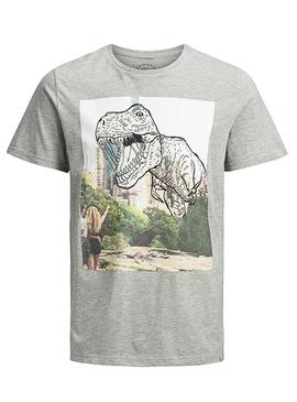 Camiseta Jack and Jones Giant Gris Hombre