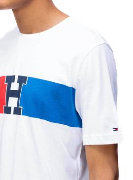 Camiseta Tommy Hilfiguer Heather Blanco Hombre