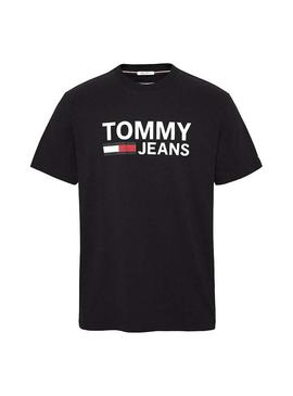 Camiseta Tommy Jeans Logo Negro Hombre