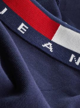 Polo Tommy Jeans Flag Neck Marino Hombre