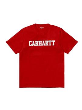 Camiseta Carhartt College Camo Rojo Hombre