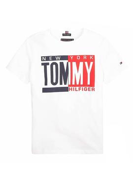 Camiseta Tommy Hilfiger Puff Print Blanco