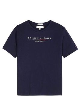 Camiseta Tommy Hilfiger Essential Marino Niña