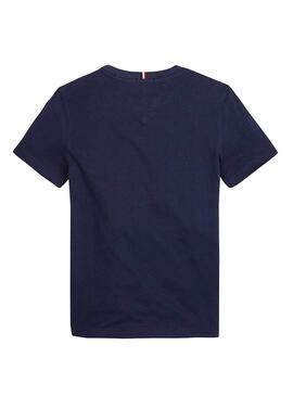 Camiseta Tommy Hilfiger Logo Marino Niño