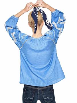 Blusa PepeJeans Tatiana Azul Mujer