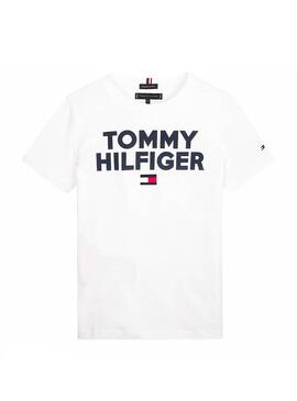 Camiseta Tommy Hilfiger Logo Blanco Niña