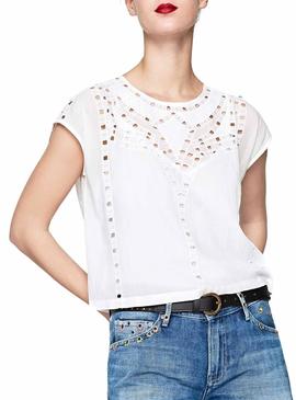 Blusa Pepe Jeans Tanya Blanco Mujer