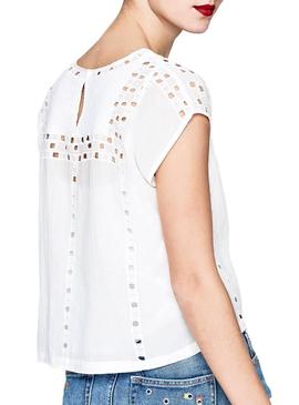 Blusa Pepe Jeans Tanya Blanco Mujer