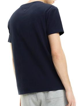 Camiseta Tommy Jeans Badge Marino Para Hombre