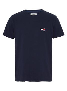 Camiseta Tommy Jeans Badge Marino Para Hombre