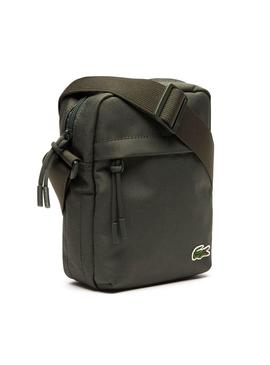 Bandolera Lacoste Vertical Verde Hombre