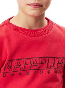 Sudadera Napapijri Boli Winter Rojo Para Niños