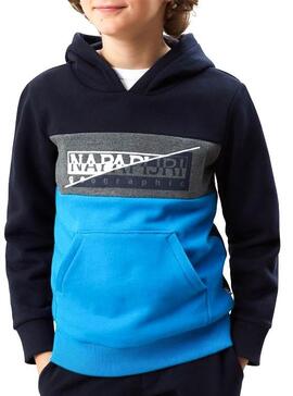 Sudadera Napapijri Baky H Azul Para Niño