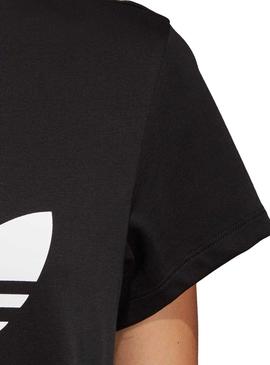 Camiseta Adidas Trefoil Boyfriend Negro Mujer