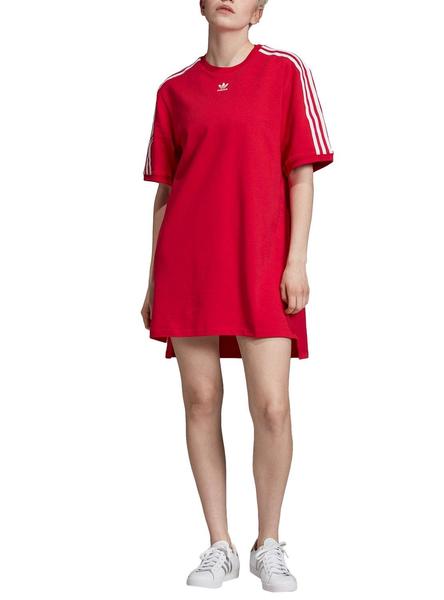 Adolescente Corea dolor de estómago Vestido Adidas Tee Rosa Mujer