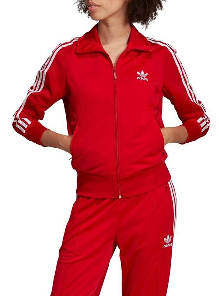 chaqueta adidas roja mujer