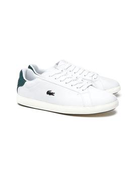 Zapatillas Lacoste Graduate Piel Blanca Mujer