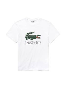 Camiseta Lacoste TH6386 Blanco Hombre