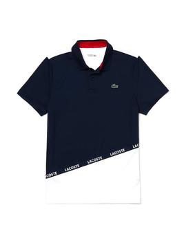 Polo Lacoste Sport Colorblock  Marino Para Hombre