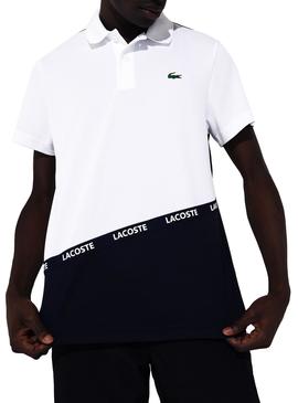 Polo Lacoste Sport Colorblock Blanco De Hombre