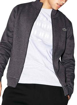 Chaqueta Lacoste Sport Cremallera Gris Hombre