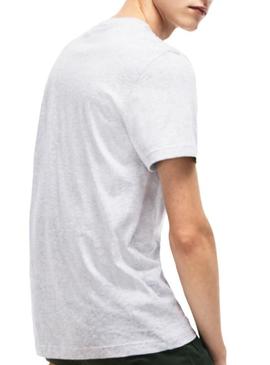 Camiseta Lacoste Logo Gris Hombre