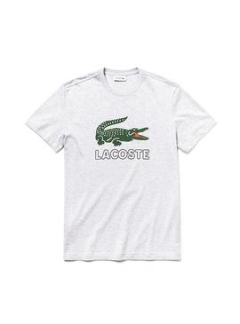 Camiseta Lacoste Logo Gris Hombre