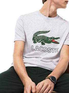 Camiseta Lacoste Logo Gris Hombre