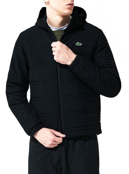 ceja Descolorar Hormiga Chaqueta Lacoste Sport Acolchada Negra De Hombre