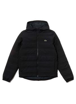 Chaqueta Lacoste Sport Acolchada Negra De Hombre