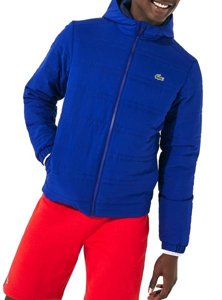 estudio Secretario fuegos artificiales Chaqueta Lacoste Sport Acolchada Azul De Hombre