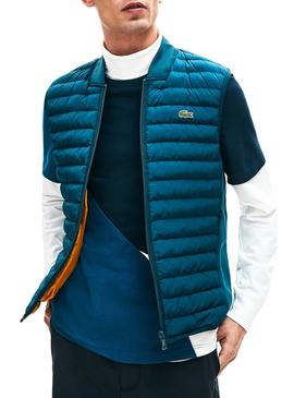 Chaleco Lacoste Acolchado Azul Para Hombre