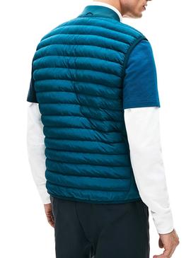 Chaleco Lacoste Acolchado Azul Para Hombre