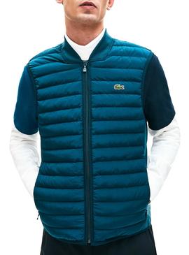 Chaleco Lacoste Acolchado Azul Para Hombre