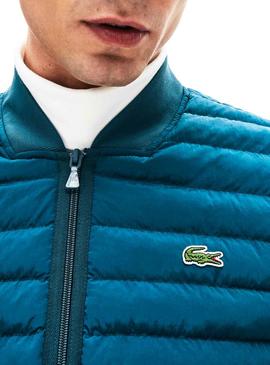 Chaleco Lacoste Acolchado Azul Para Hombre