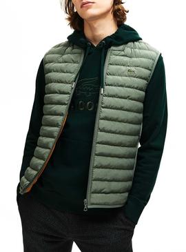 Chaleco Lacoste Acolchado Verde Para Hombre