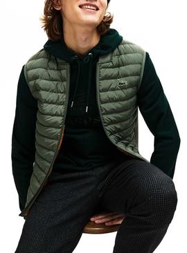 Chaleco Lacoste Acolchado Verde Para Hombre